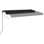 Tenda da Sole Retrattile Manuale con LED 400x350 cm Antracite