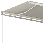 Tenda da Sole Retrattile Automatica con Pali 3x2,5 m Crema