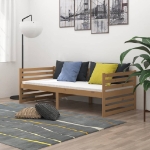 Divano Letto con Materasso 90x200 cm Miele in Legno di Pino