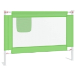 Sponda Letto di Sicurezza per Bambini Verde 90x25 cm in Tessuto