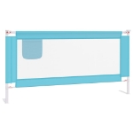 Sponda Letto di Sicurezza per Bambini Blu 180x25 cm in Tessuto