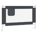 Sponda Letto Sicurezza Bambini Grigio Scuro 100x25 cm Tessuto