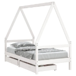 Giroletto Bambini con Cassetti Bianco 80x160 cm Massello Pino