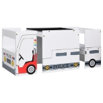 Set Tavolo e Sedia per Bambini 3 pz Design Auto Polizia in MDF