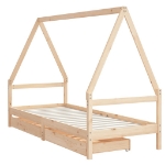 Giroletto Bambini con Cassetti 90x200 cm Legno Massello di Pino