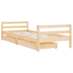 Giroletto Bambini con Cassetti 90x200 cm Legno Massello di Pino