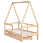 Giroletto Bambini con Cassetti 70x140 cm Legno Massello di Pino