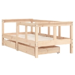 Giroletto Bambini con Cassetti 70x140 cm Legno Massello di Pino