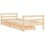 Giroletto Bambini con Cassetti 80x200 cm Legno Massello di Pino