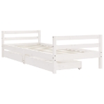 Giroletto Bambini con Cassetti Bianco 90x190 cm Massello Pino