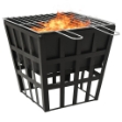 Braciere e Barbecue 2 in 1 34x34x48 cm in Acciaio