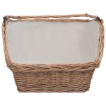 Cesta Legna da Ardere con Manico 61,5x46,5x58cm Marrone Salice