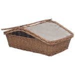 Cesta Legna da Ardere con Manico 61,5x46,5x58cm Marrone Salice