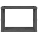 Portaceppi da Esterno grigio 108x52x74 cm Legno Massello Pino