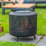 RedFire Braciere con Griglia per Barbecue Midland Nero