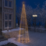 Albero di Natale a Cono con 400 LED Bianco Caldo 100x360 cm