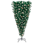 Albero di Natale Artificiale Capovolto con LED e Palline 240 cm