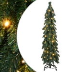 Albero di Natale Artificiale Incernierato con 60 LED 120 cm