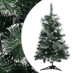 Albero di Natale Artificiale Supporto Verde e Bianco 60 cm PVC