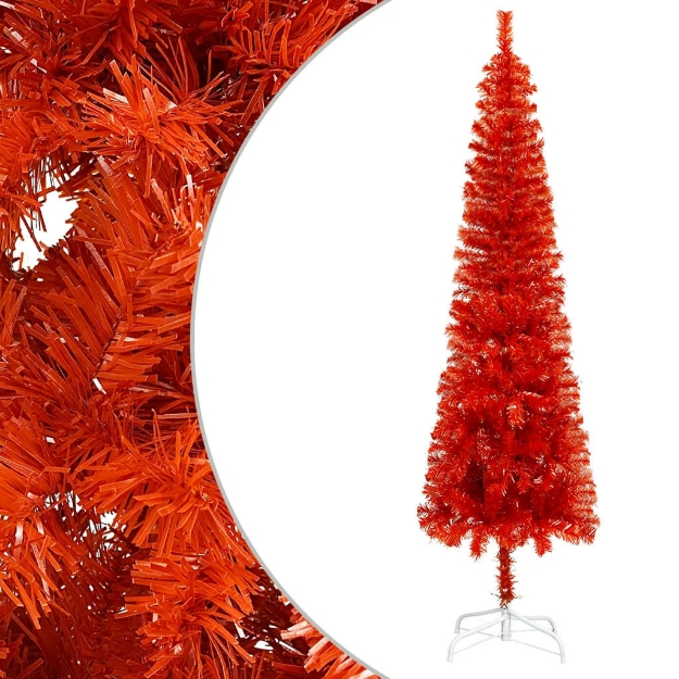 Albero di Natale Sottile Rosso 150 cm