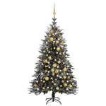 Albero Natale Artificiale con LED Palline e Neve 120cm PVC e PE