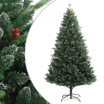 Albero Natale Artificiale Incernierato con Bacche Rosse 150 cm