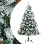 Albero Natale Artificiale Incernierato con Pigne e Bacche 180cm