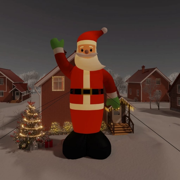 Babbo Natale Gonfiabile con LED 1000 cm