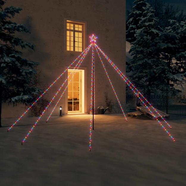 Luci per Albero Natale Interni Esterni 576 LED Colorate 3,6 m