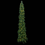 Albero di Natale Artificiale Preilluminato con 100 LED 180 cm