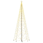 Albero di Natale con Palo in Metallo 500 LED Bianco Caldo 5 m
