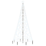 Albero di Natale con Palo in Metallo 500 LED Bianco Freddo 3 m