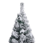 Albero di Natale Artificiale Sottile con Neve Verde 150 cm PVC