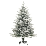 Albero Natale Artificiale con LED Palline e Neve 120cm PVC e PE