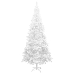Albero di Natale Artificiale Preiluminato Palline 240 cm Bianco