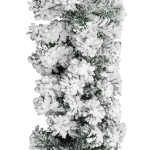 Ghirlanda Natalizia con Neve Verde 10 m in PVC