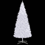 Albero di Natale Preilluminato con Palline e LED Bianco 400 cm