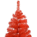 Set Albero Natale Artificiale con LED e Palline Rosso 240cm PVC