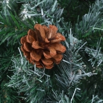 Albero di Natale Satinato Preiluminato Palline e Pigne 150 cm