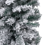 Albero di Natale Artificiale Sottile con Neve Verde 150 cm PVC