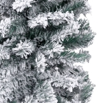 Albero di Natale Artificiale Sottile con Neve Verde 180 cm PVC