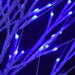 Albero Natale 120 LED 1,2 m Salice Blu Interno Esterno