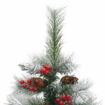 Albero Natale Artificiale Incernierato con Pigne e Bacche 120cm
