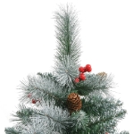 Albero Natale Artificiale Incernierato con Pigne e Bacche 180cm