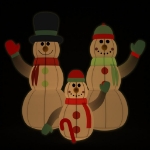 Famiglia Pupazzi di Neve Gonfiabili con LED 500 cm