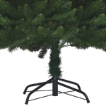 Albero Natale Artificiale con LED Palline Verde 210 cm PVC e PE