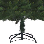 Albero Natale Artificiale con LED Palline Verde 240 cm PVC e PE