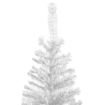 Albero Natale Artificiale LED e Palline Verde L 240 cm Bianco