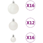 Set Palline di Natale 100 pz Bianco