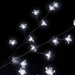 Albero di Natale 220 LED Bianco Freddo Ciliegio in Fiore 220 cm